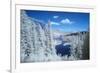 USA, California, Mammoth Lakes. Infrared overview of Twin Lakes.-Jaynes Gallery-Framed Photographic Print