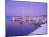 USA, California, Mono Lake. Moonrise over lake tufas.-Jaynes Gallery-Mounted Photographic Print