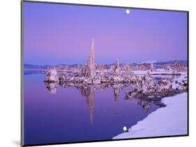 USA, California, Mono Lake. Moonrise over lake tufas.-Jaynes Gallery-Mounted Photographic Print