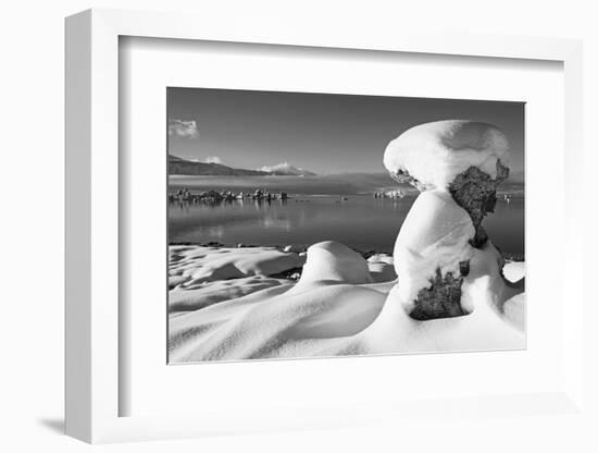 USA, California, Mono Lake. Snow-Covered Tufa-Dennis Flaherty-Framed Photographic Print