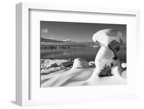 USA, California, Mono Lake. Snow-Covered Tufa-Dennis Flaherty-Framed Photographic Print