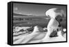 USA, California, Mono Lake. Snow-Covered Tufa-Dennis Flaherty-Framed Stretched Canvas