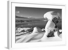 USA, California, Mono Lake. Snow-Covered Tufa-Dennis Flaherty-Framed Photographic Print