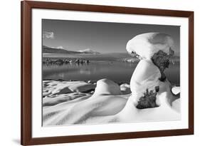 USA, California, Mono Lake. Snow-Covered Tufa-Dennis Flaherty-Framed Photographic Print