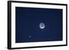 USA, California. Moon, Venus and Pluto in the Night Sky-Dennis Flaherty-Framed Photographic Print