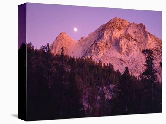 USA, California, Moonrise over the Backcountry of Sierra Nevada-Jaynes Gallery-Stretched Canvas