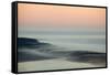 USA, California, Moro Bay. Morning fog on sand dunes and ocean.-Jaynes Gallery-Framed Stretched Canvas