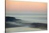 USA, California, Moro Bay. Morning fog on sand dunes and ocean.-Jaynes Gallery-Stretched Canvas