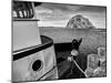 USA, California, Morro Bay, Fishing Boat Pointing at Morro Rock-Ann Collins-Mounted Photographic Print