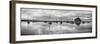 USA, California, Morro Bay. Panoramic view of harbor and Morro Rock at dusk-Ann Collins-Framed Photographic Print