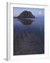 USA, California. Morro Rock reflecting in wet sand at moonrise.-Anna Miller-Framed Photographic Print