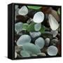 USA, California. Natural sea glass on beach.-Jaynes Gallery-Framed Stretched Canvas