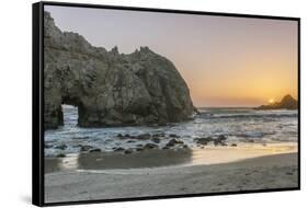USA, California, Near Big Sur, Pfeiffer Beach Sunset-Rob Tilley-Framed Stretched Canvas