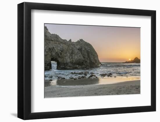 USA, California, Near Big Sur, Pfeiffer Beach Sunset-Rob Tilley-Framed Photographic Print