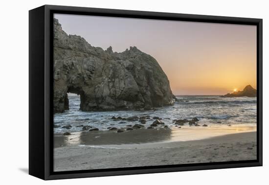 USA, California, Near Big Sur, Pfeiffer Beach Sunset-Rob Tilley-Framed Stretched Canvas