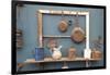 USA, California. Old pots, pans and water pitchers. (PR)-Alison Jones-Framed Photographic Print