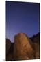 USA, California, Owens Valley. Native American petroglyphs at night.-Jaynes Gallery-Mounted Photographic Print