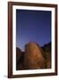 USA, California, Owens Valley. Native American petroglyphs at night.-Jaynes Gallery-Framed Photographic Print