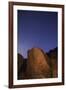 USA, California, Owens Valley. Native American petroglyphs at night.-Jaynes Gallery-Framed Premium Photographic Print