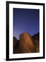 USA, California, Owens Valley. Native American petroglyphs at night.-Jaynes Gallery-Framed Premium Photographic Print