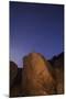 USA, California, Owens Valley. Native American petroglyphs at night.-Jaynes Gallery-Mounted Premium Photographic Print