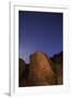 USA, California, Owens Valley. Native American petroglyphs at night.-Jaynes Gallery-Framed Photographic Print