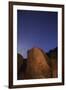 USA, California, Owens Valley. Native American petroglyphs at night.-Jaynes Gallery-Framed Photographic Print