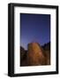 USA, California, Owens Valley. Native American petroglyphs at night.-Jaynes Gallery-Framed Photographic Print