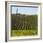 USA California. Pacific Coast Highway, PCH, crops and water tower-Alison Jones-Framed Photographic Print