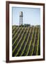 USA California. Pacific Coast Highway, PCH, crops and water tower-Alison Jones-Framed Premium Photographic Print