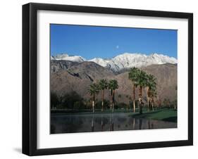 USA, California, Palm Springs, Reflection of San Jacinto Range in Lake-Zandria Muench Beraldo-Framed Premium Photographic Print