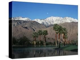 USA, California, Palm Springs, Reflection of San Jacinto Range in Lake-Zandria Muench Beraldo-Stretched Canvas