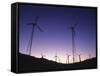 USA, California, Palm Springs, View of Wind Turbines at Sunset-Zandria Muench Beraldo-Framed Stretched Canvas