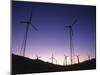 USA, California, Palm Springs, View of Wind Turbines at Sunset-Zandria Muench Beraldo-Mounted Premium Photographic Print