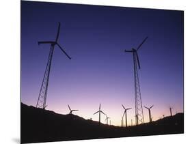 USA, California, Palm Springs, View of Wind Turbines at Sunset-Zandria Muench Beraldo-Mounted Photographic Print