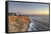 USA, California, Ranchos Palos Verdes. The lighthouse at Point Vicente at sunset.-Christopher Reed-Framed Stretched Canvas