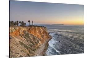 USA, California, Ranchos Palos Verdes. The lighthouse at Point Vicente at sunset.-Christopher Reed-Stretched Canvas