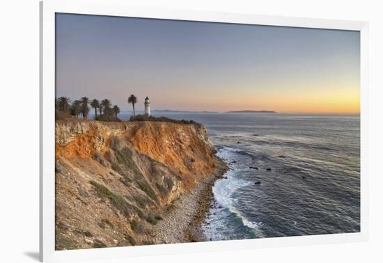 USA, California, Ranchos Palos Verdes. The lighthouse at Point Vicente at sunset.-Christopher Reed-Framed Photographic Print