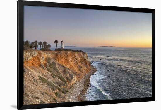 USA, California, Ranchos Palos Verdes. The lighthouse at Point Vicente at sunset.-Christopher Reed-Framed Photographic Print