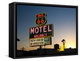 USA, California, Route 66, Barstow, Route 66 Motel-Alan Copson-Framed Stretched Canvas