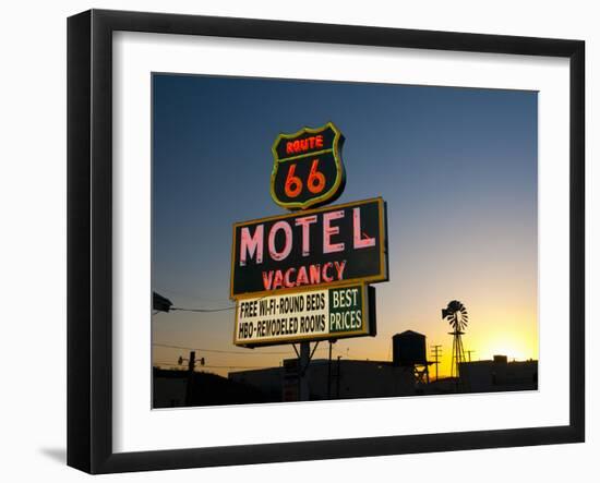 USA, California, Route 66, Barstow, Route 66 Motel-Alan Copson-Framed Photographic Print