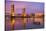 USA, California, Sacramento. Sacramento River and Tower Bridge at sunset.-Jaynes Gallery-Stretched Canvas