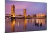 USA, California, Sacramento. Sacramento River and Tower Bridge at sunset.-Jaynes Gallery-Mounted Photographic Print