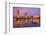 USA, California, Sacramento. Sacramento River and Tower Bridge at sunset.-Jaynes Gallery-Framed Photographic Print