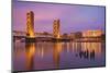 USA, California, Sacramento. Sacramento River and Tower Bridge at sunset.-Jaynes Gallery-Mounted Photographic Print