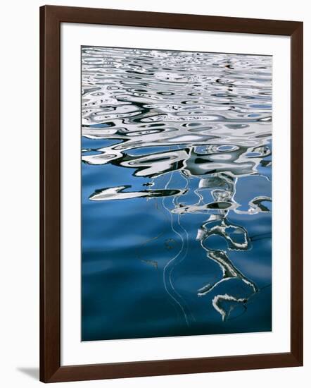 USA, California, San Diego, Abstract boat reflection in America's Cup Harbor-Ann Collins-Framed Photographic Print