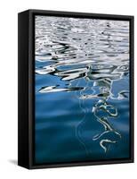 USA, California, San Diego, Abstract boat reflection in America's Cup Harbor-Ann Collins-Framed Stretched Canvas