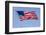 USA, California, San Diego. American flag waves above Liberty Station-Ann Collins-Framed Photographic Print