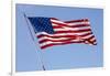 USA, California, San Diego. American flag waves above Liberty Station-Ann Collins-Framed Photographic Print