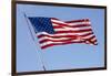 USA, California, San Diego. American flag waves above Liberty Station-Ann Collins-Framed Photographic Print